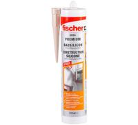 fischer 53095 Bausilicon DBSA, silicona de alta calidad, resistente a la intemperie, para interiores y exteriores, cartucho para numerosas aplicaciones y materiales de construcción, 310 ml, beige