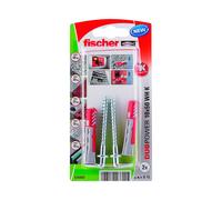 Fischer 535002 Blister 2 Tacos y Alcayatas Duopower ø10x50mm para Hormigón y Ladrillo Hueco