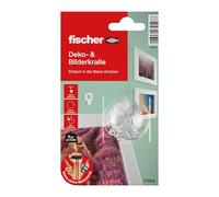 fischer 545953 - Ganchos de fijación sin necesidad de herramientas, color blanco