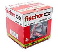 Fischer Taco DUOPOWER 10x50 Caja 50 uds Gris y Rojo