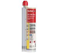 fischer 558759 Mortero de alto rendimiento FIS VW Plus (High Speed) 360 S, mortero de montaje con tiempo de endurecimiento rápido, mortero resistente a la intemperie, para cargas pesadas y todos los materiales de construcción relevantes, 360 ml, color blanco