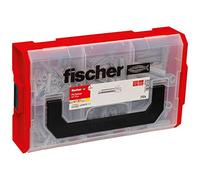 fischer 567904 - FIXtainer SX Plus, Tacos para pared y hormigón de diámetro 6/8/10 (210 Unidades) para fijar lámparas, cuadros, aires acondicionados