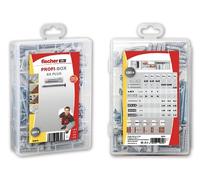 fischer 568679 - Maletín Profibox con tacos pared para diferentes usos, SX Plus 5/6/8 para fijar lámparas, cuadros, aires acondicionados, (180 unidades), Incluye tornillos
