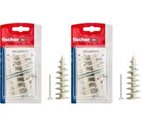Fischer 573825 Tacos con tornillo para abrigo, vite (Paquete de 2)