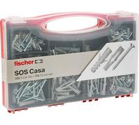 Fischer 71080 Kit SOS Casa Tacos Surtidos para Murature llenos, yeso y placas, Gris, Juego de 190 piezas