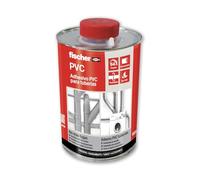 fischer - Adhesivo PVC (lata 1 l) incoloro, instalaciones profesionales, tuberías de PVC rígido para saneamiento, sistemas de riego, abastecimiento de aguas y líquidos, fácil aplicación