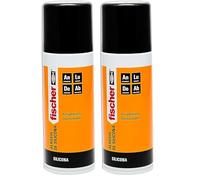 fischer - Aerosol de Silicona Multiusos 400ml | Lubricante Transparente para Superficies Porosas y No Porosas | Antiadherente, Limpiador y Protector | Uso Interior y Exterior (Paquete de 2)