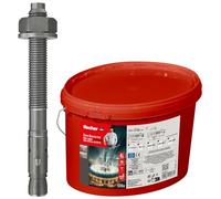fischer Anclaje de perno FAZ II Plus 10/20 R en cubo, anclaje para cargas pesadas con alta capacidad de carga, 135 pernos de anclaje para fijación de cargas pesadas y estructuras de acero, acero