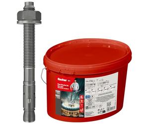 fischer Anclaje de perno FAZ II Plus 10/20 R en cubo, anclaje para cargas pesadas con alta capacidad de carga, 135 pernos de anclaje para fijación de cargas pesadas y estructuras de acero, acero