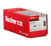fischer Anclaje de perno FAZ II Plus 20/30 gvz, anclaje de carga pesada con alta capacidad de carga, pernos de anclaje para fijaciones de cargas pesadas y estructuras de acero, aprobación sísmica y
