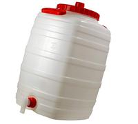 Fischer - Barril para mosto, con grifo, rectangular, sin teñir, apto para alimentos (50 L)