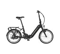 Fischer Bicicleta eléctrica Plegable Agilo 2.0 Bicicleta eléctrica para Hombre y Mujer, RH 36 cm, Motor de Rueda Trasera 25 NM, batería de 36 V en Marco, Negro Mate, 20 Pulgadas