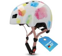 FISCHER BMX - Casco de Bicicleta para niños con luz Trasera LED integrada