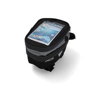 Fischer Oberrohrtasche Premium mit Integrierter Smartphonetasche und Touchscreen-schutzfolie Bolsillo para Tubo Superior, Unisex Adulto, Negro, Talla única