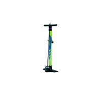 FISCHER Bomba de pie Volume Plus, Especialmente para Bicicletas de Ciudad, Trekking y MTB, 5,5 Bar, pie Fijo, Gran manómetro
