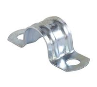 fischer | BSMD-50mm de doble pata grapas metalicas abrazaderas para tubos de agua, manguera o cable coaxial pared (15 unidades)