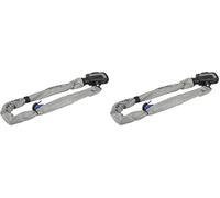 Fischer - Cadena con candado (Longitud 80 cm, diámetro 8 mm, Plata, 80) (Paquete de 2)