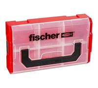 fischer - Caja de almacenamiento de tacos y tornillos vacía de plástico, equipada con asa y con tapa transparente, compatible con el sistema Sortimo L-Boxx, de fácil transporte y apilamiento