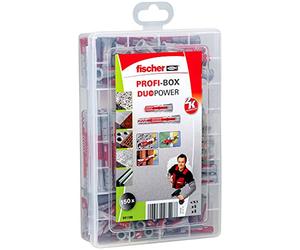 fischer caja surtido de tacos, Rojo Y Gris, Sin tornillo