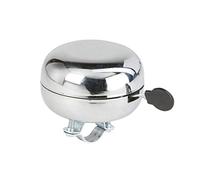 Fischer Campana de Bicicleta Retro, Apta para Todos los manillares habituales, con Soporte, diámetro de 80 mm, Cromado