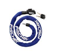 FISCHER Candado antirrobo para bicicleta de neopreno con 2 llaves, 130 cm de longitud, color azul