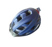 FISCHER Urban Plus Boston - Casco de Ciclismo para Adultos, 52-59 cm, Color Azul, con luz Trasera LED integrada