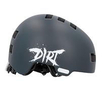 Fischer Casco de Bicicleta BMX para niños, Casco de Ciclismo, Dirt Bike Plus con luz Trasera LED integrada
