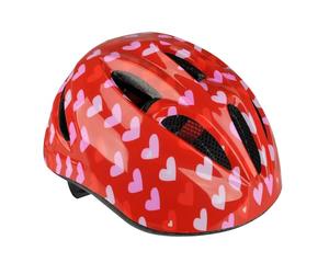Fischer Casco de Bicicleta para niños, Varios tamaños, Alta Seguridad, con iluminación, corazón, XS/S