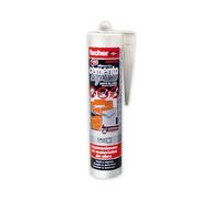 fischer - Cemento Express 310ml Gris Claro | Relleno de Reparación de Juntas | Uso Interior y Exterior | Aplicación Fácil con Pistola de Silicona | Resistente a la Lluvia, Multicolor, 310 ml