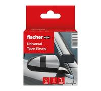 fischer - Cinta americana negra extra fuerte para exterior e interior, cinta adhesiva americana para reparar/sellar fugas agua, 25 m x 48 mm, Negro