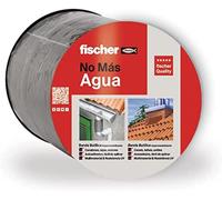 Fischer - Cinta de goma de butilo impermeable autoadhesiva 10x10cm para tejado, reparar canalones, chapas, desagües, Gris
