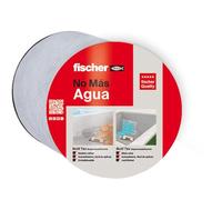 fischer - Cinta de butilo adhesiva de tela 10x10 cm para impermeabilizar medias cañas, Blanca