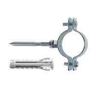 Fischer Collar CPT 2-1/2" para fijación de tuberías de metal, diámetro tubos de 72 mm a 76 mm, incluye taco SX Plus 12 y tornillo doble M10, 567678