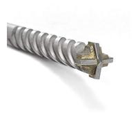 Fischer - D-SDX Broca cilíndrica de cuatro puntas para mampostería, hormigón y piedra - Punta de carburo de tungsteno - Para taladro común y giratorios, 545694