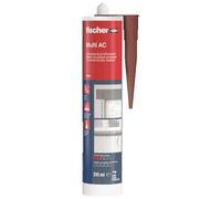 Fischer DA BR 53112 - Sellador acrílico para estanqueidad de juntas y grietas en interiores, color marrón, 310 ml, 1 unidad