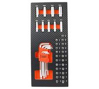 Fischer Darex - Módulo de espuma de 41 herramientas para sierva de taller compuesto de llaves macho de 1/4" y puntas largas