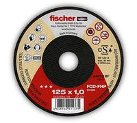 fischer Disco de corte FHP plano para uso en acero y acero inoxidable, 1,5/180 mm, diámetro del orificio 22,23 mm, juego de 25 unidades