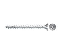 fischer Dresselhaus Power-Fast II 670112 - Tirafondos (300 unidades, 3,5 x 25 mm, cabeza avellanada con ranura en cruz, galvanizada), color azul