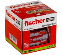 Tacos Fischer DuoPower 538243 Nailon Ø 12 x 60 mm (25 Unidades)