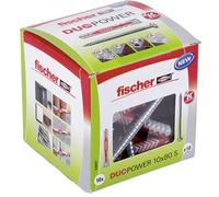 fischer Duopower Gris, Diy/ (Caja Brico de 10 Uds), 538257, 10x80 S