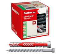 fischer Duopower Gris, Diy/ (Caja Brico de 10 Uds), 538257, 10x80 S