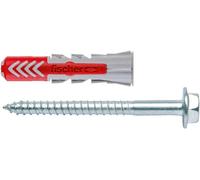Fischer Duopower Pared Tapones Y Tornillos - Rojo / Gris, Muchos Tamaños 6x50 -