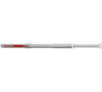 fischer DuoXpand 10 x 160 T Taco universal de alta calidad con tornillo de cabeza avellanada galvanizado (50 unidades), tacos para un agarre fuerte, ideal para materiales de construcción porosos y