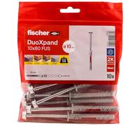 fischer 562210 DuoXpand, Rojo, 10 x 80