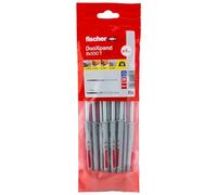 fischer DuoXpand 8 x 100 T Taco universal de alta calidad con tornillo de cabeza avellanada galvanizado (10 unidades), tacos para un agarre fuerte, ideal para materiales de construcción porosos y