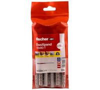 fischer DuoXpand - Taco universal de alta calidad con tornillo avellanado galvanizado (10 unidades, 10 unidades) para un agarre fuerte, ideal para materiales de construcción porosos y anclajes