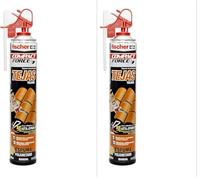 fischer - Espuma poliuretano Tejas manual, aislamiento acústico exterior, Bote 750 ml Gris (Paquete de 2)