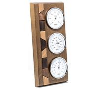 Fischer Estación meteorológica de madera de roble rústico