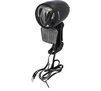 Fischer Faro LED Dynamo, 80 Lux, con Cable, Juego de Luces para Bicicleta, Accesorios para Bicicleta, Color Negro