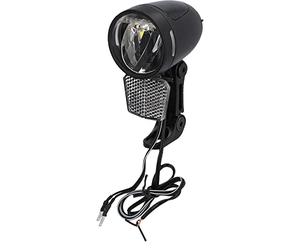 Fischer Faro LED Dynamo, 80 Lux, con Cable, Juego de Luces para Bicicleta, Accesorios para Bicicleta, Color Negro